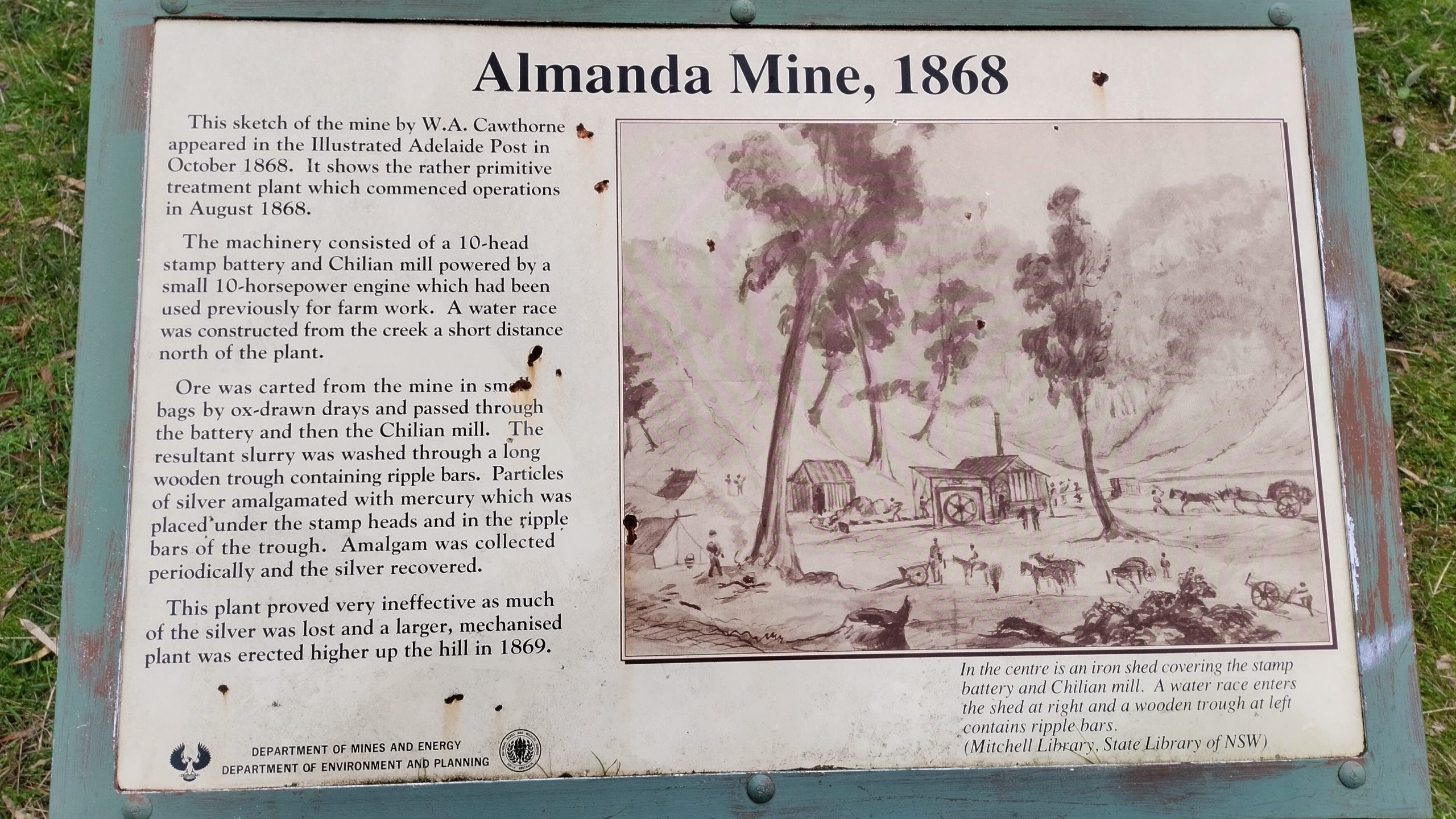 Almanda Mine, silver mine in the Mt Lofty Ranges, Historic site, Heritage listed